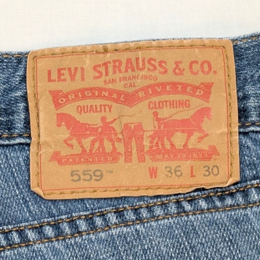 Levi's 559 Relaxed Straight Jeans Men's 36x30 Blue Denim Medium Wash